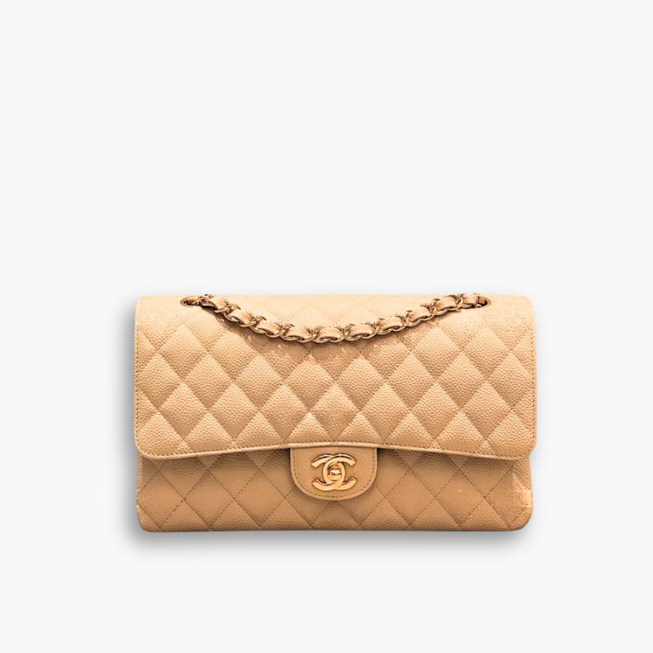 myelegous-1280-x-1280-px-2-1-3.jpg Chanel Classic Double Flap Bag Beige With Gold Hardware 25Cm - Image 1
