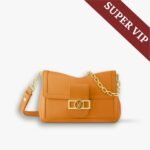 Super Vip 1:1 – Louis Vuitton Dauphine Soft MM Bag Orange 24Cm M25048