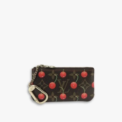 Louis Vuitton x Murakami Key Pouch Monogram Cerises Brown 11Cm