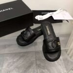 Chanel Black Slide Cc Logo - Image 5