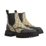 Gucci Gg Canvas Ankle Boot Beige 751711 Fabsq 9751