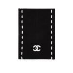 Chanel Cc Logo Cashmere Scarf Black 180Cm