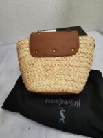 Saint Laurent Mini Manon In Raffia And Aged Vegetable Tanned Leather Naturel 23cm 774269GAAED9051 - Image 3